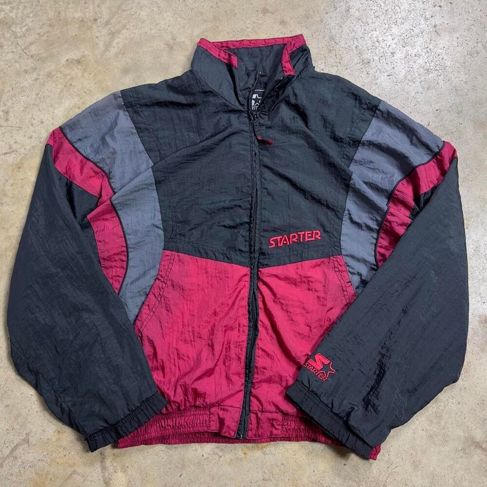 00's Black Starter Windbreaker Light Shell Streetwear Jacket
